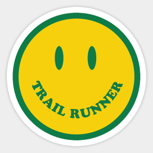 Trail Runner Smiley Face Sticker